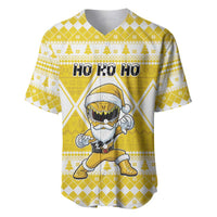Personalized Power Yellow Ranger Santa Claus Baseball Jersey Funny Christmas - Wonder Print Shop