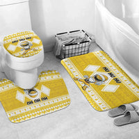 Power Yellow Ranger Santa Claus Bathroom Set Funny Christmas - Wonder Print Shop