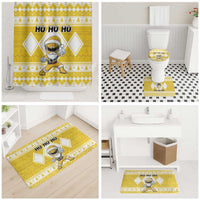 Power Yellow Ranger Santa Claus Bathroom Set Funny Christmas - Wonder Print Shop