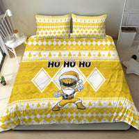 Power Yellow Ranger Santa Claus Bedding Set Funny Christmas - Wonder Print Shop