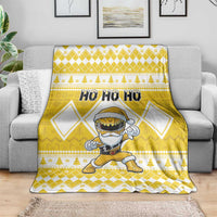 Power Yellow Ranger Santa Claus Blanket Funny Christmas - Wonder Print Shop