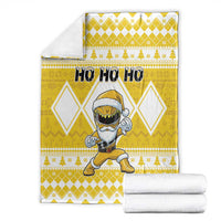 Power Yellow Ranger Santa Claus Blanket Funny Christmas - Wonder Print Shop