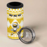 Personalized Power Yellow Ranger Santa Claus 4 in 1 Can Cooler Tumbler Funny Christmas - Wonder Print Shop