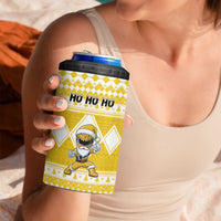 Personalized Power Yellow Ranger Santa Claus 4 in 1 Can Cooler Tumbler Funny Christmas - Wonder Print Shop