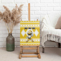 Power Yellow Ranger Santa Claus Canvas Wall Art Funny Christmas - Wonder Print Shop