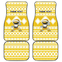 Personalized Power Yellow Ranger Santa Claus Car Mats Funny Christmas - Wonder Print Shop