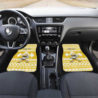 Personalized Power Yellow Ranger Santa Claus Car Mats Funny Christmas - Wonder Print Shop