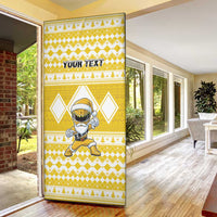 Personalized Power Yellow Ranger Santa Claus Door Cover Funny Christmas - Wonder Print Shop