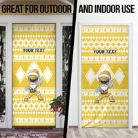Personalized Power Yellow Ranger Santa Claus Door Cover Funny Christmas - Wonder Print Shop