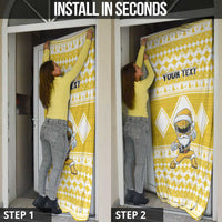 Personalized Power Yellow Ranger Santa Claus Door Cover Funny Christmas - Wonder Print Shop