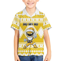Personalized Power Yellow Ranger Santa Claus Family Matching Tank Maxi Dress and Hawaiian Shirt Funny Christmas - Wonder Print Shop