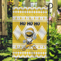 Power Yellow Ranger Santa Claus Garden Flag Funny Christmas - Wonder Print Shop