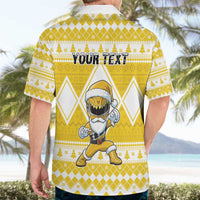 Personalized Power Yellow Ranger Santa Claus Hawaiian Shirt Funny Christmas - Wonder Print Shop