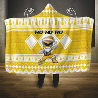 Power Yellow Ranger Santa Claus Hooded Blanket Funny Christmas - Wonder Print Shop