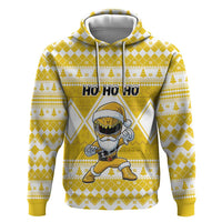 Personalized Power Yellow Ranger Santa Claus Hoodie Funny Christmas - Wonder Print Shop