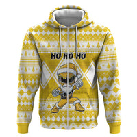 Personalized Power Yellow Ranger Santa Claus Hoodie Funny Christmas - Wonder Print Shop