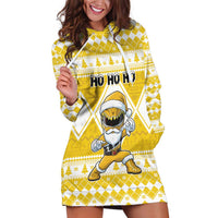 Personalized Power Yellow Ranger Santa Claus Hoodie Dress Funny Christmas - Wonder Print Shop