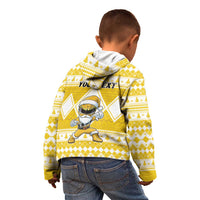 Personalized Power Yellow Ranger Santa Claus Kid Hoodie Funny Christmas - Wonder Print Shop