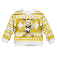 Power Yellow Ranger Santa Claus Kid Ugly Christmas Sweater Funny Christmas - Wonder Print Shop