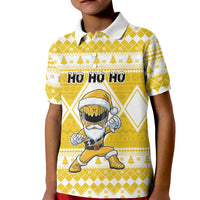 Personalized Power Yellow Ranger Santa Claus Kid Polo Shirt Funny Christmas - Wonder Print Shop