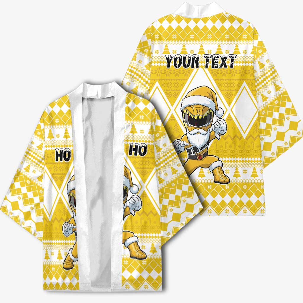 Personalized Power Yellow Ranger Santa Claus Kimono Funny Christmas - Wonder Print Shop
