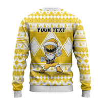 Power Yellow Ranger Santa Claus Ugly Christmas Sweater Funny Christmas - Wonder Print Shop