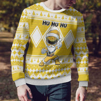 Power Yellow Ranger Santa Claus Ugly Christmas Sweater Funny Christmas - Wonder Print Shop