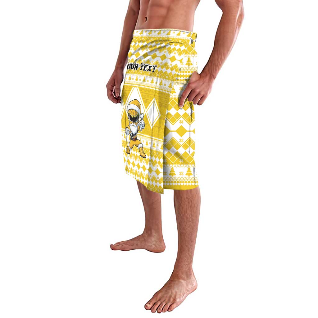 Personalized Power Yellow Ranger Santa Claus Lavalava Funny Christmas - Wonder Print Shop