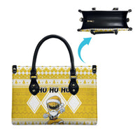 Power Yellow Ranger Santa Claus Leather Bag Funny Christmas - Wonder Print Shop