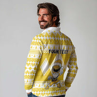 Personalized Power Yellow Ranger Santa Claus Long Sleeve Polo Shirt Funny Christmas - Wonder Print Shop