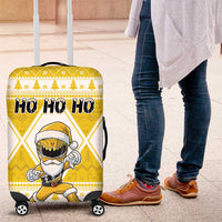 Power Yellow Ranger Santa Claus Luggage Cover Funny Christmas - Wonder Print Shop