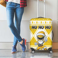 Power Yellow Ranger Santa Claus Luggage Cover Funny Christmas - Wonder Print Shop