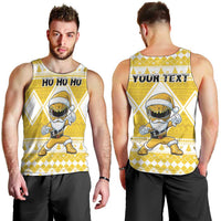 Personalized Power Yellow Ranger Santa Claus Men Tank Top Funny Christmas - Wonder Print Shop