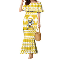 Personalized Power Yellow Ranger Santa Claus Mermaid Dress Funny Christmas - Wonder Print Shop