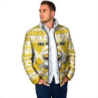 Personalized Power Yellow Ranger Santa Claus Padded Jacket Funny Christmas - Wonder Print Shop