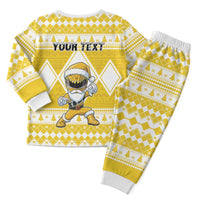 Power Yellow Ranger Santa Claus Christmas Pajama Set Funny Christmas - Wonder Print Shop
