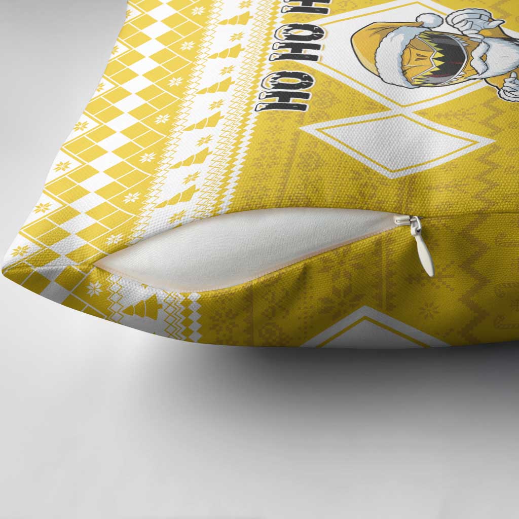 Power Yellow Ranger Santa Claus Pillow Cover Funny Christmas - Wonder Print Shop