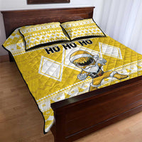 Power Yellow Ranger Santa Claus Quilt Bed Set Funny Christmas - Wonder Print Shop