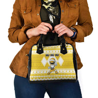 Power Yellow Ranger Santa Claus Shoulder Handbag Funny Christmas - Wonder Print Shop