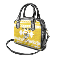 Power Yellow Ranger Santa Claus Shoulder Handbag Funny Christmas - Wonder Print Shop