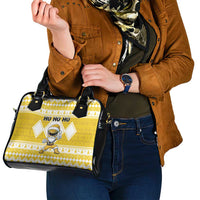 Power Yellow Ranger Santa Claus Shoulder Handbag Funny Christmas - Wonder Print Shop