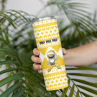 Personalized Power Yellow Ranger Santa Claus Skinny Tumbler Funny Christmas - Wonder Print Shop