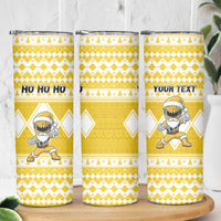 Personalized Power Yellow Ranger Santa Claus Skinny Tumbler Funny Christmas - Wonder Print Shop