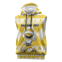 Personalized Power Yellow Ranger Santa Claus Sleeveless Hoodie Funny Christmas - Wonder Print Shop