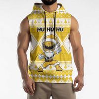 Personalized Power Yellow Ranger Santa Claus Sleeveless Hoodie Funny Christmas - Wonder Print Shop