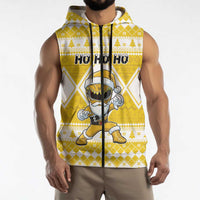 Personalized Power Yellow Ranger Santa Claus Sleeveless Zip Hoodie Funny Christmas - Wonder Print Shop