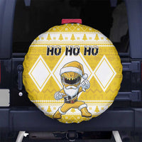 Power Yellow Ranger Santa Claus Spare Tire Cover Funny Christmas - Wonder Print Shop