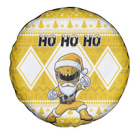 Power Yellow Ranger Santa Claus Spare Tire Cover Funny Christmas - Wonder Print Shop