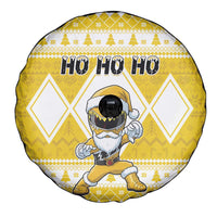 Power Yellow Ranger Santa Claus Spare Tire Cover Funny Christmas - Wonder Print Shop