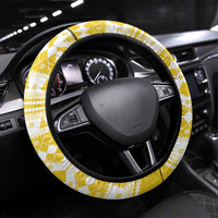 Power Yellow Ranger Santa Claus Steering Wheel Cover Funny Christmas - Wonder Print Shop